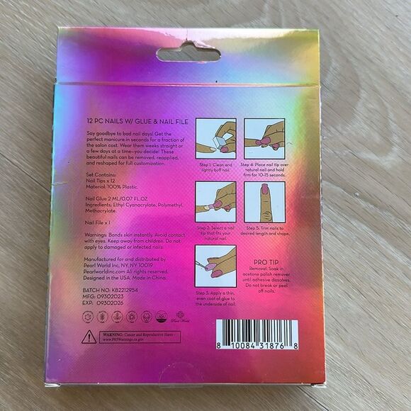 Colorful Reusable Nail Set/Lot of 5 - Picture 9 of 12